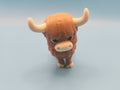 Highland Cow Fidget Buddy | 3D Printed Articulated Farm Animal Toy