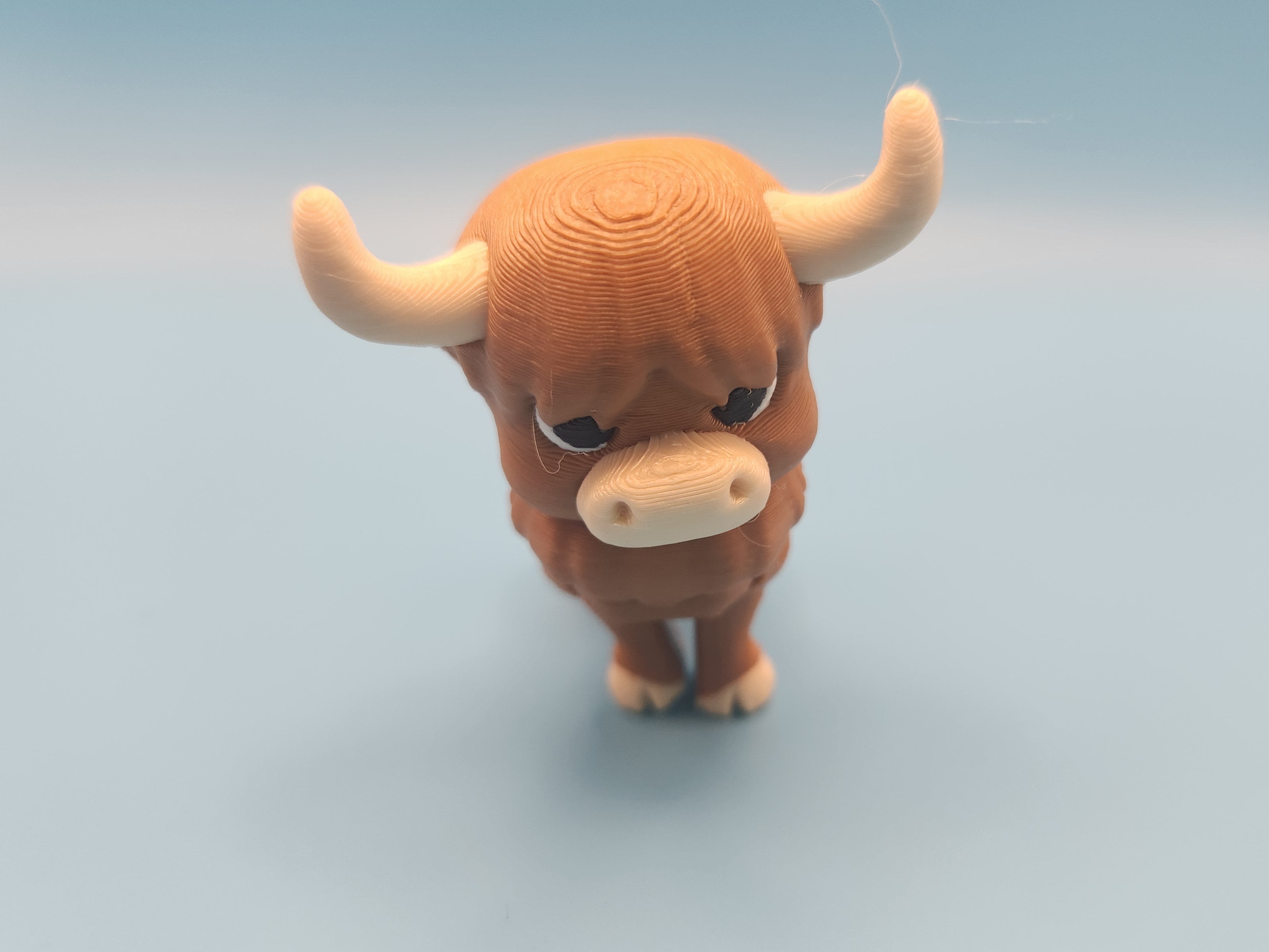 Highland Cow Fidget Buddy | 3D Printed Articulated Farm Animal Toy