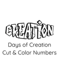 Days of Creation Cut & Color Numbers - Bible Learning Activity - PDF Printable