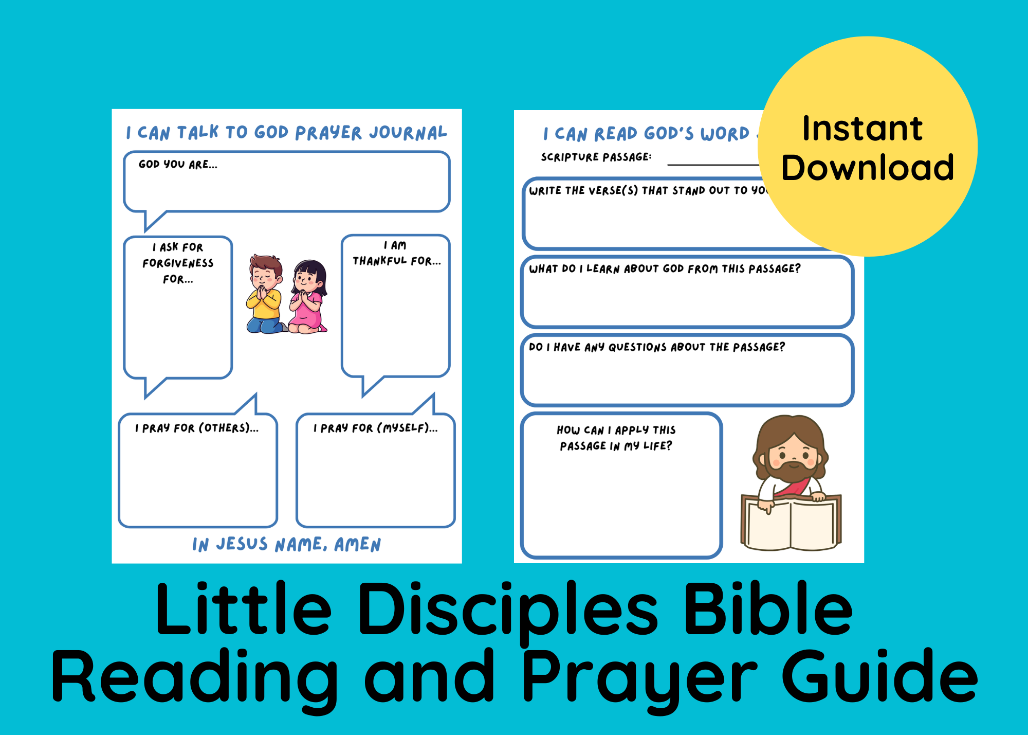 Little Disciples Bible Reading and Prayer Guide - Printable PDF