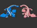 Colorful Dragon Fidget Buddy – 3D Printed Articulated Toy