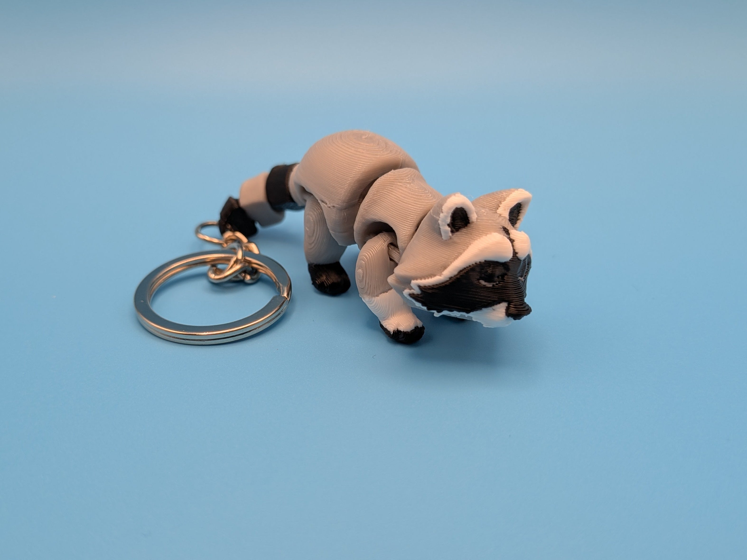 Raccoon Keychain Fidget Buddy – Cute 3D Printed Mini Charm