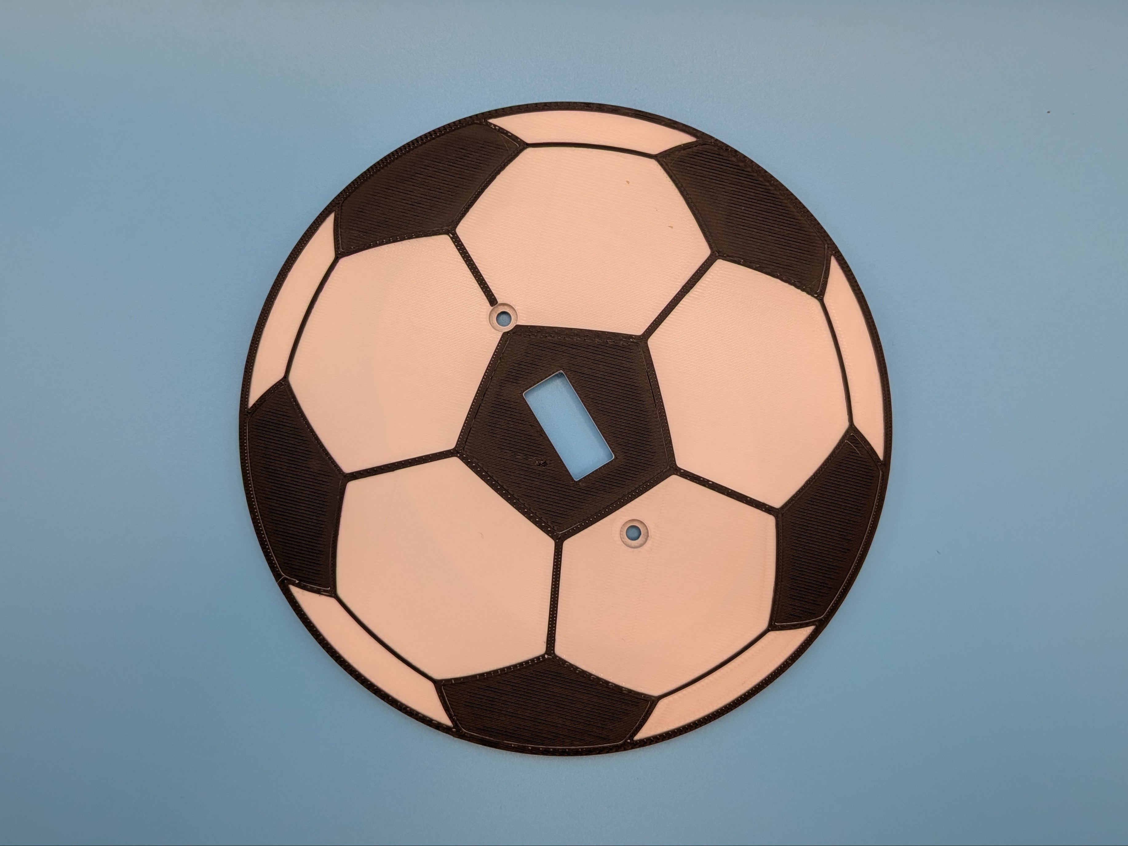 Soccer Ball Light Switch Cover – 3D Printed Decorative Wall Plate