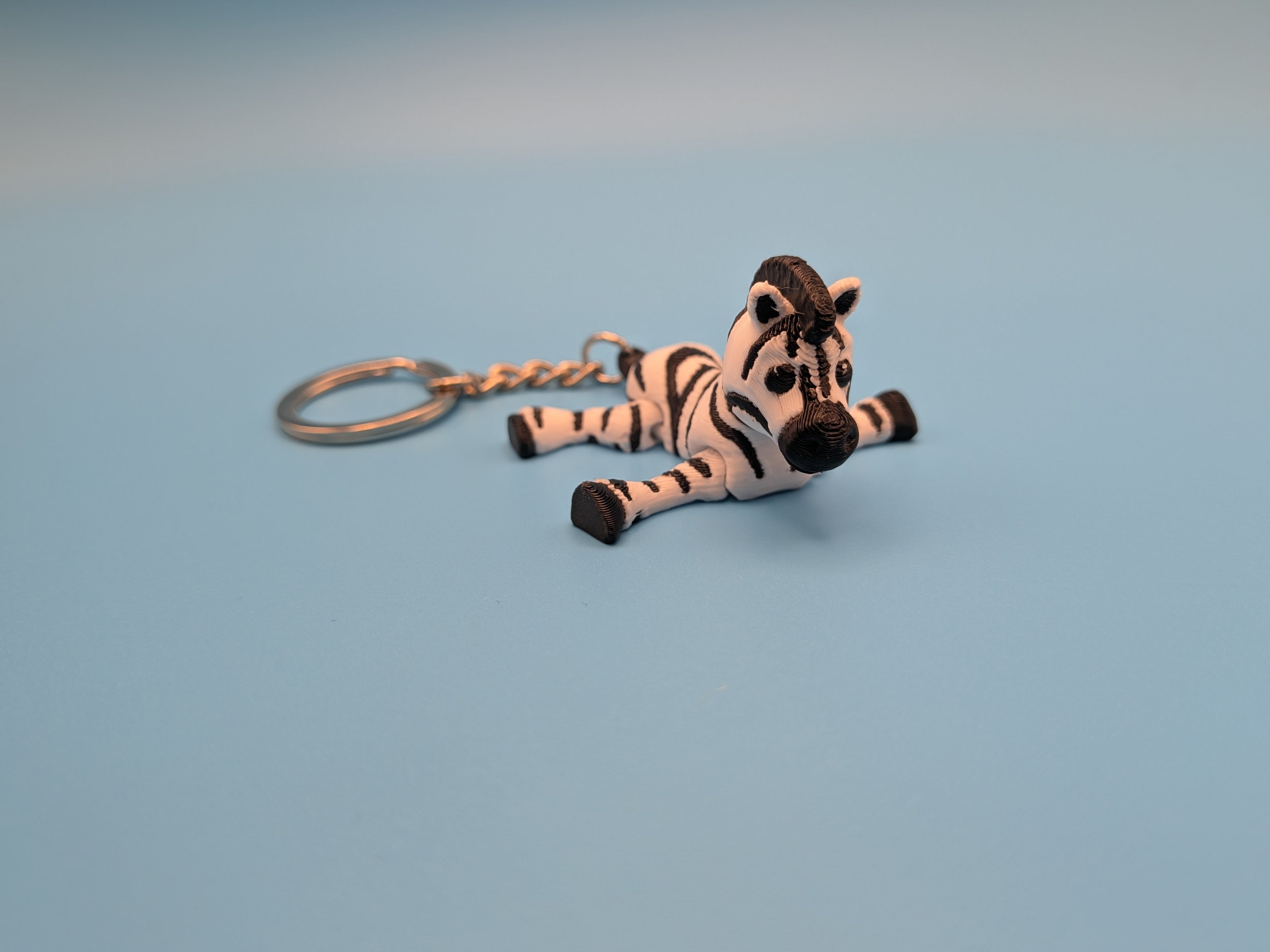 Zebra Keychain Fidget Buddy – Cute 3D Printed Mini Charm