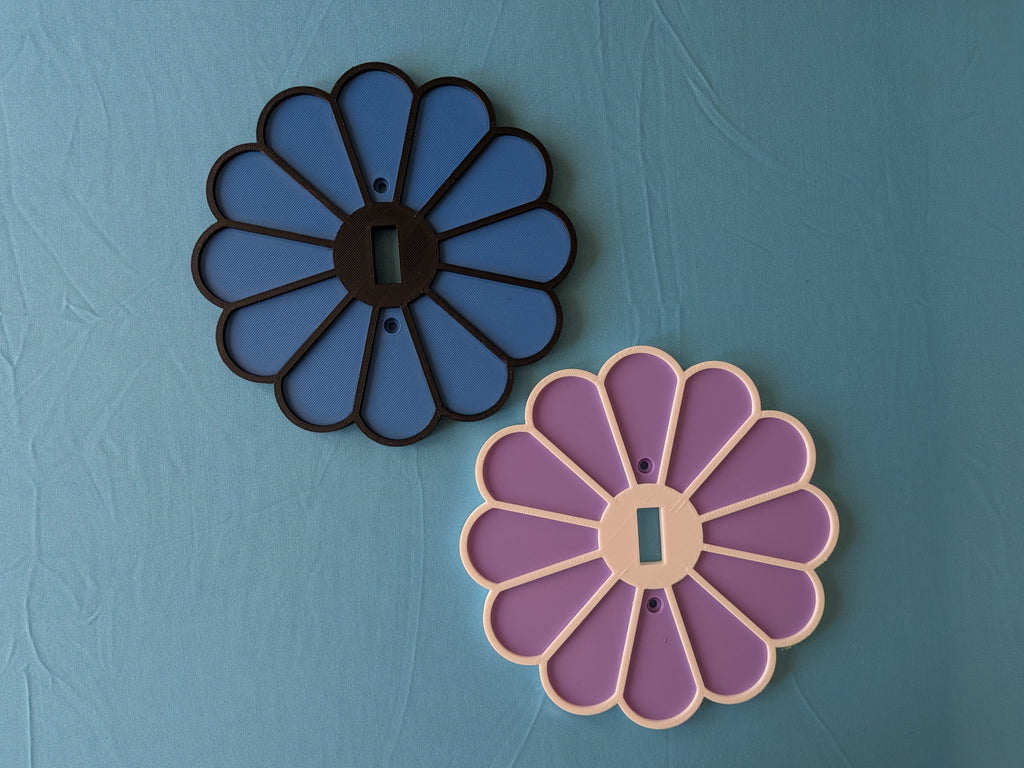 Bloom Light Switch Cover – 3D Printed Flower Plate (Custom Colors!)