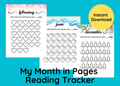 My Month in Pages Reading Tracker - Printable PDF